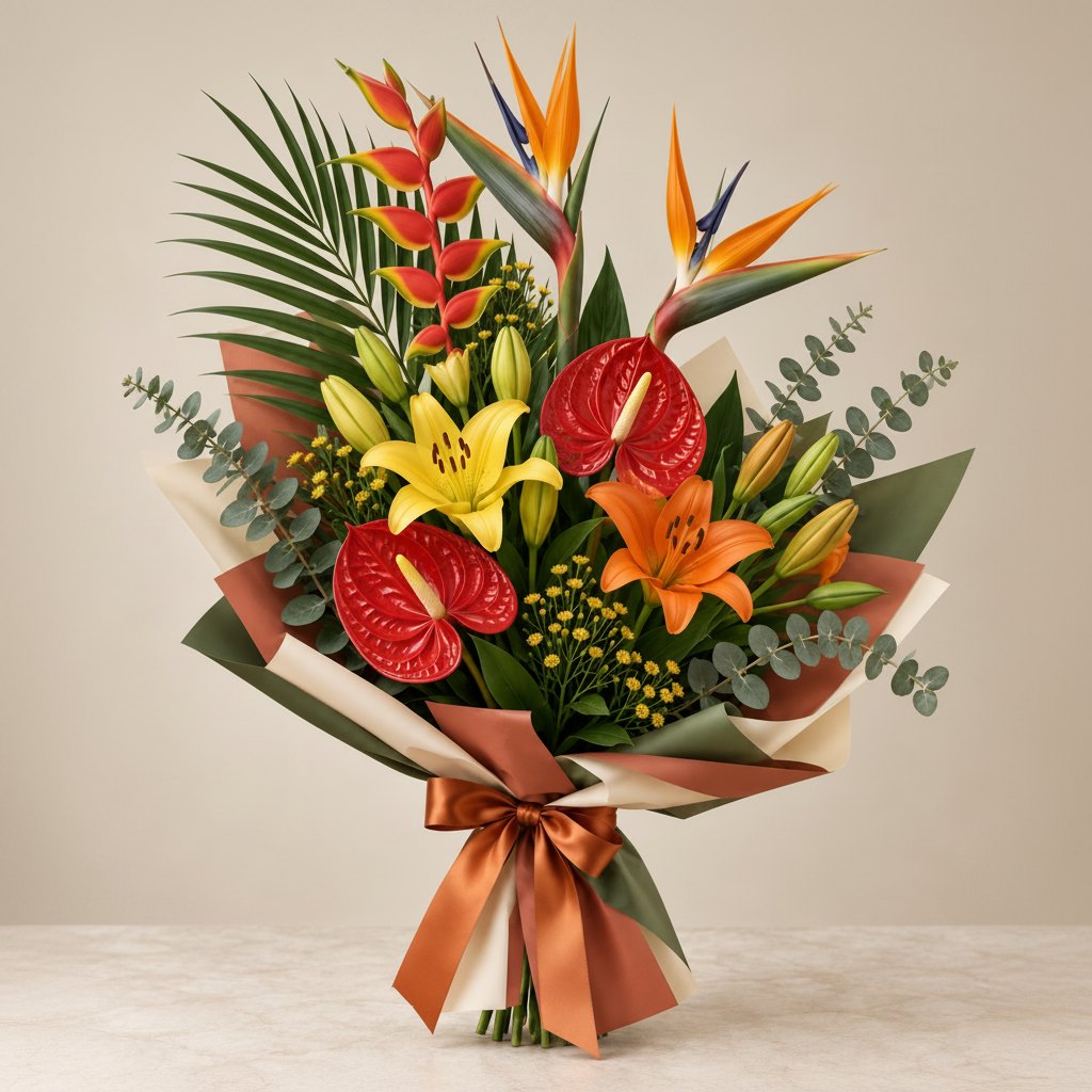 Bouquet Mahalo en formato cuadrado